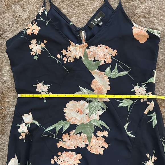 Lulu’s Feeling Freesia Navy Blue Floral Print Maxi Dress Large - Picture 6 of 12